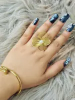 Flower Pearl Ring (adjustable)